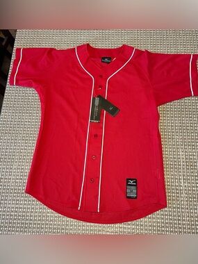 Mizuno Elite Mesh Baseball Game Jersey Red Men’s Medium NWT